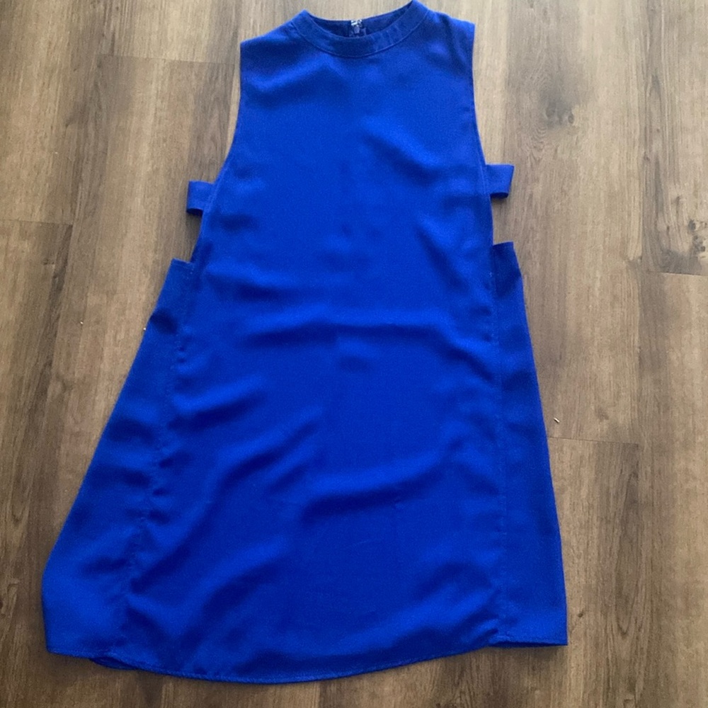 She + Sky Royal Blue high neck dress